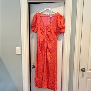 Cinq à Sept Coral Midi Dress